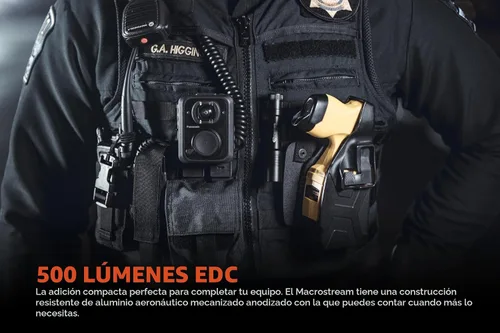 Vista 6 de Streamlight 66320 MacroStream USB - Linterna LED recargable de 500 lúmenes y 2000 candelas, compacta EDC con cable USB, color negro