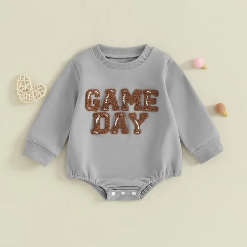 Vista 54 de MERSARIPHY Sudadera de fútbol para bebé, traje de manga larga con letras divertidas, ropa de otoño e invierno