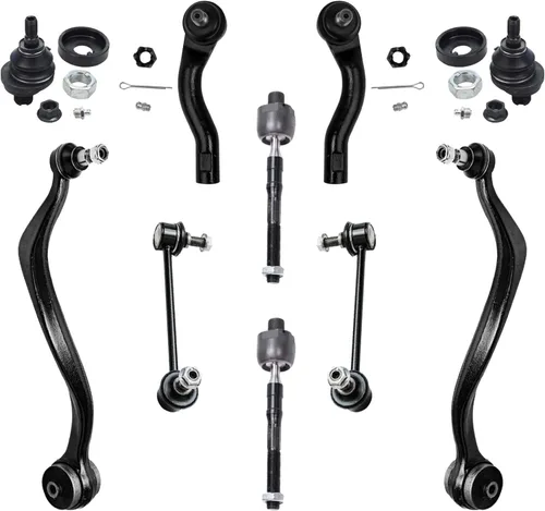 Vista 140 de Detroit Axle - Kit de suspensión delantera de 10 piezas para Chevrolet Trailblazer GMC Envoy 2004-2007 2005 2006 Soportes de brazo de control