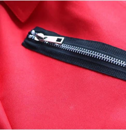 Vista 4 de Angelaicos Conjunto completo de overoles unisex rojos para fiesta de Halloween