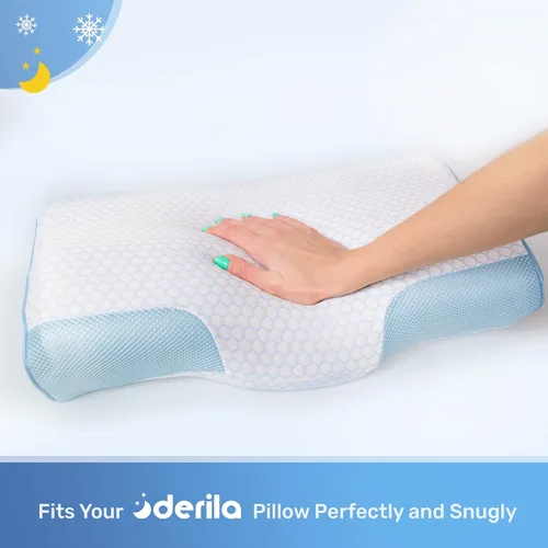 Vista 6 de Derila Almohada cervical de espuma viscoelástica y almohada refrescante