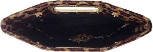 Vista 4 de JNB Bolso de mano de piel sintética de leopardo con asa superior