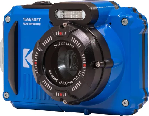Vista 4 de Cámara digital Kodak PIXPRO WPZ2 resistente, impermeable y a prueba de golpes 16 MP con zoom óptico 4X y video Full HD 1080P, pantalla LCD de 2.7