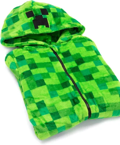 Vista 2 de Minecraft Mono de pijama Pixelated Creeper para niños, Verde