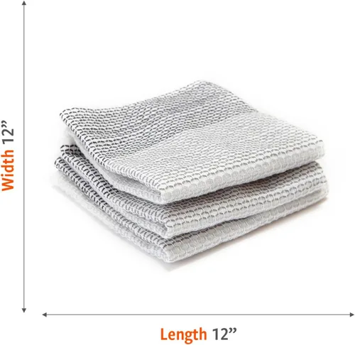 Vista 8 de Full Circle Tidy, paños de cocina de algodón natural orgánico, sostenibles Gris