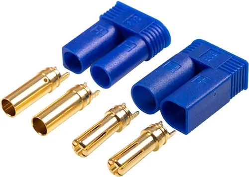 Vista 2 de 5 pares EC5 Banana Plug Conectores EC5 macho hembra 0.197 in oro bala conectores enchufes para RC ESC LIPO batter