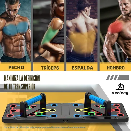 Vista 3 de IUT Solid Push Up Board 15 in 1 Home Workout Equipment Multi-Functional Pushup Stands System Fitness Floor Chest Muscle Exercise Professional