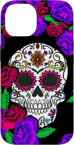 Vista 4 de Funda de regalo mexicana para iPhone 17, diseño de calavera de azúcar