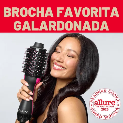 Vista 3 de Revlon-Cepillo de aire caliente para secador de cabello y voluminizador de un solo paso, negro (el embalaje puede variar) Cepillo de calidad