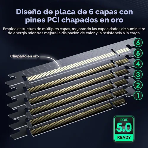Vista 6 de Cable de elevación PCIE ConnBull (150 mm)