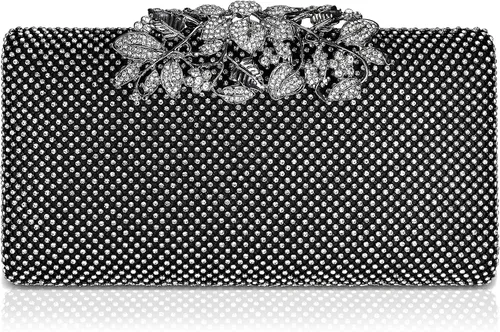 Vista 4 de Bolsos de noche brillantes para fiesta, para invitados de boda, monederos formales