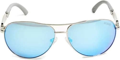 Vista 2 de GUESS Gafas de sol de aviador de metal para mujer Oro