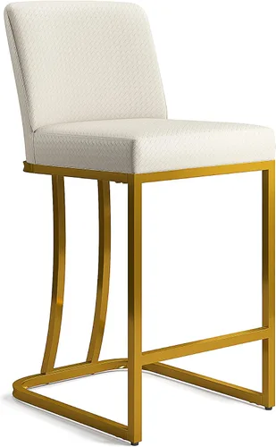 Vista 10 de ALPHA HOME Taburetes de mostrador con respaldos, taburetes de bar de 24 pulgadas para isla de cocina, silla de bar tapizada de piel sintética