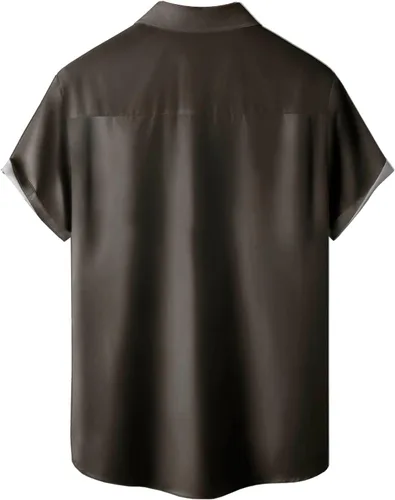Vista 2 de Camisas hawaianas para hombre, holgadas, de manga corta, camisas de playa para hombre, camisas casuales de resort