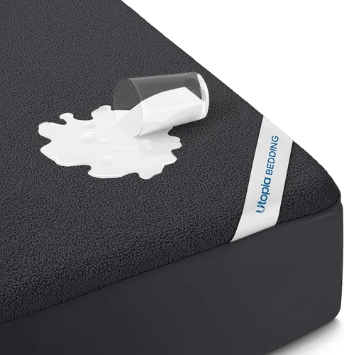 Vista 23 de Utopia Bedding – Protector impermeable de colchón tamaño individual, funda de colchón de terry premium de 200 GSM, transpirable, estilo ajustado