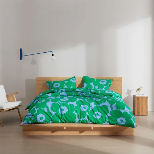 Vista 15 de Marimekko - Juego de funda de edredón tamaño Queen, ropa de cama de algodón con fundas a juego y cierre de botón, decoración del hogar para todas