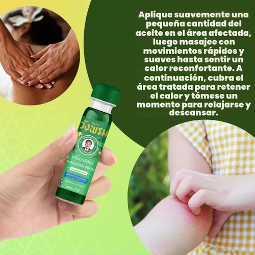 Vista 4 de Compuesto Saledphangphon Aceite Verde 20 cc (Pack de 3) (Verde)