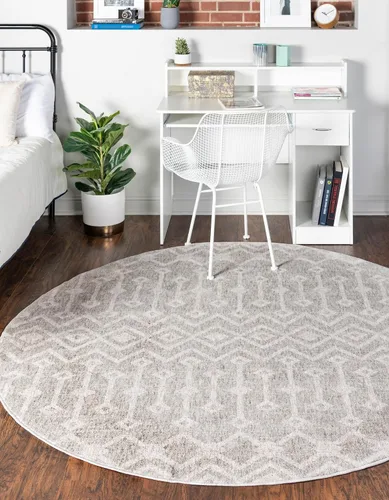 Vista 15 de Unique Loom Eco Trellis Collection - Alfombra de área, nativa (rectangular 2 pies 0 pulgadas x 3 pies 0 pulgadas, gris carbón/azul claro)