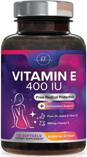 Vista 10 de Vitamina E - 180 mg por porción - Potente suplemento de apoyo para el cabello y la piel - Dl-Alpha VitaminE Apoyo a la salud inmune
