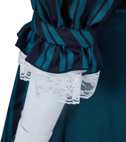 Vista 6 de MelangCos Haunted Mansion - Disfraz de cosplay para miembro del elenco con delantal, disfraz de Halloween