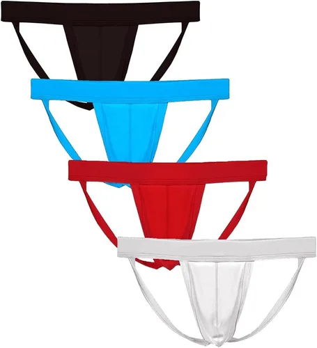 Vista 11 de Summer Code ropa interior con pretina elástica, suspensorio para desempeño deportivo para hombre Paquete de 2 negro