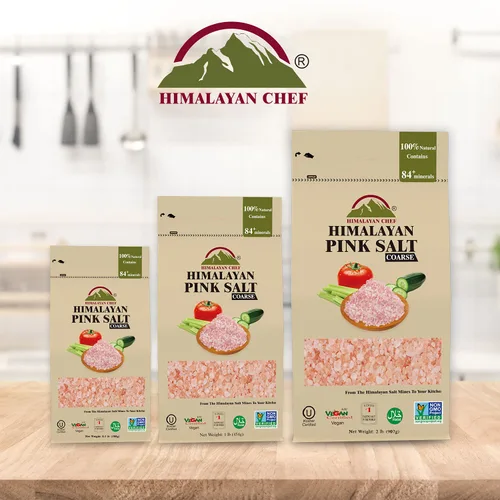 Vista 9 de Himalayan Chef Sal rosa del Himalaya, gruesa de 2 libras/cada uno, paquete de 6, 32 onzas
