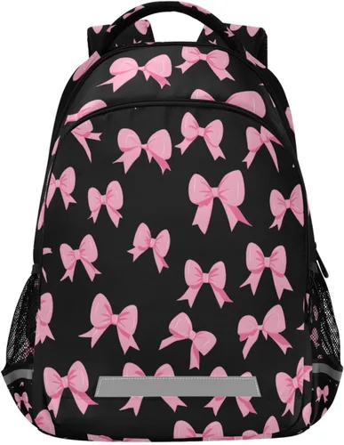 Vista 24 de ALAZA Mochilas de viaje con diseño de mariposa, luna y estrella, color azul turquesa, mochila escolar para hombres, mujeres, adolescentes y niños