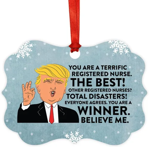 Vista 58 de Andaz Press Presidente Donald Trump Fancy Frame Recuerdo Adorno de Navidad Regalo de broma Ejecutivo de Cuenta, 1 paquete, Divertidas Ideas
