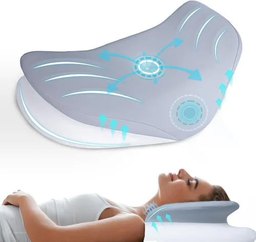 Vista 8 de Almohada cervical para el cuello para aliviar el dolor, almohada ergonómica para dormir de lado para apoyar el cuello, almohadas refrescantes