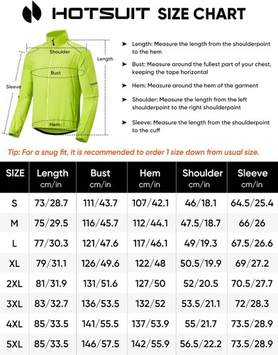 Vista 6 de HOTSUIT Chaqueta de lluvia de ciclismo para hombre, chaqueta transpirable para correr, impermeable, rompevientos