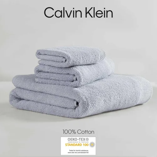Vista 4 de Calvin Klein - Toallas de baño, toallas de algodón súper suaves y absorbentes, construcción de cero torsión, presilla de marca para colgar