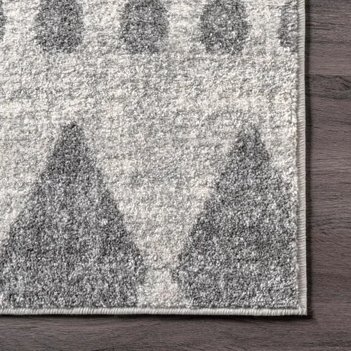 Vista 4 de nuLOOM Shaina - Alfombra tribal para pasillo, 2 pies 8 pulgadas x 8 pies, gris, rectangular