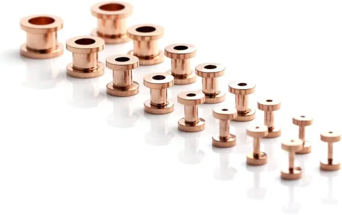 Vista 11 de Ruifan kit de 16 expansores de acero quirúrgico, 8 pares, 14 g - 00 g (1.6 mm-10 mm)
