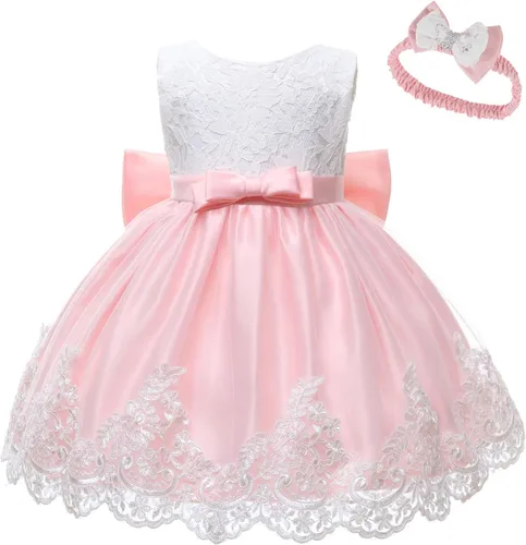 Vista 2 de Vestidos de encaje con tutú bordado para niñas pequeñas de 0 a 6 años