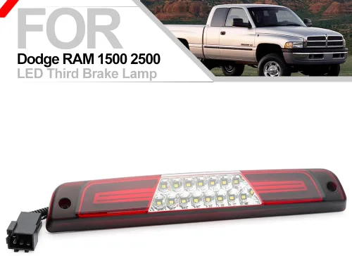 Vista 2 de Luz de freno LED de tercera luz de freno trasera de lente roja, luz de freno de montaje alto, lámpara de carga para Chevy Silverado/GMC Sierra 1500