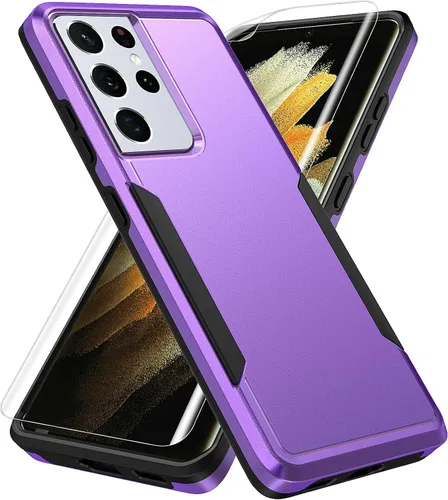 Vista 8 de Funda para Samsung Galaxy S21 Ultra, S21 Ultra con protector de pantalla, [probada contra caídas de grado militar], resistente, resistente, a prueba
