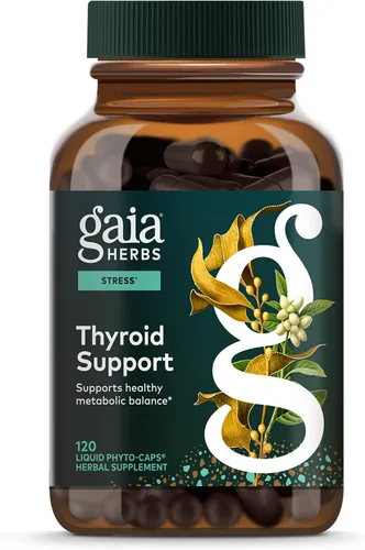 Vista 10 de Gaia Herbs Soporte para la tiroides - Fabricado con Ashwagandha, algas marinas marrones y Schisandra para apoyar el equilibrio metabólico saludable