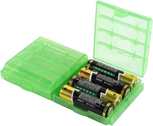Vista 5 de Caja de almacenamiento de batería de plástico duro transparente multifuncional para batería AA/AAA