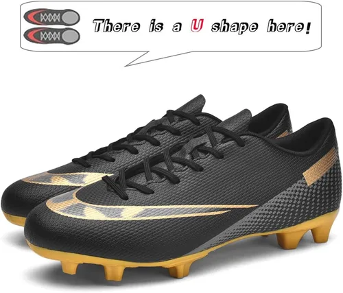 Vista 2 de Zapatos de fútbol para hombre, para interiores y exteriores, cómodos, zapatos de fútbol profesionales, para jóvenes, niños, tenis de entrenamiento