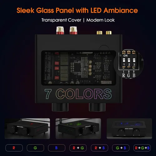 Vista 6 de Douk Audio A5 Amplificador Estéreo de 2 Canales TPA3255, 300 Vatios x2 Mini amplificador de audio de alta fidelidad Clase D para sistema de cine