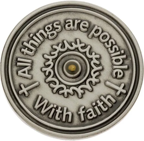 Vista 2 de Sterling Gifts Faith - Monedas de semillas de mostaza y tarjetas de fe (juego de 3 monedas)