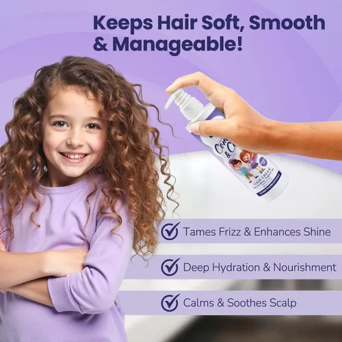 Vista 4 de Dr. Fischer Desenredante para el cabello, crema sin enjuague para niños, rico en aceite de romero y vitamina B5. Para un cabello fácil de peinar, 22