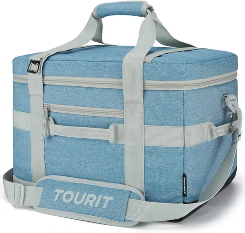 Vista 15 de TOURIT Lonchera térmica con lados blandos 48/60 latas gran bolsa de almuerzo plegable, caja de hielo, 8.4/10.6 galones enfriadores sin fugas