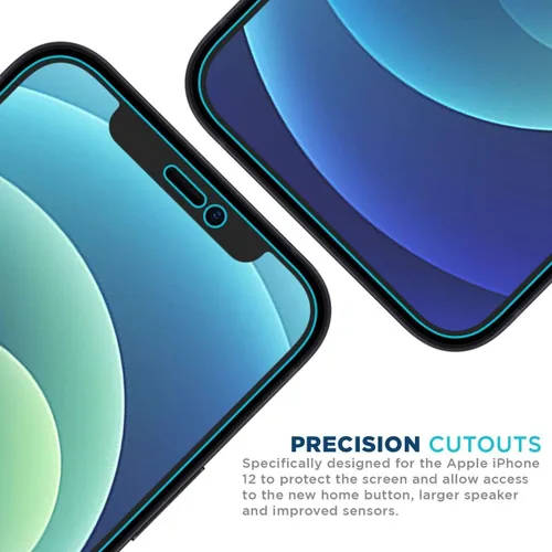 Vista 3 de Tech Armor Protector de pantalla para iPhone de 6.1 pulgadas, película transparente HD, máxima protección de pantalla, claridad cristalina, fácil