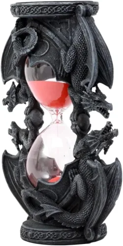 Vista 4 de Ebros Gift Invertible Gótico Cuatro Elementales Dragones Arena Temporizador Estatuilla Dragón Reloj de Arena Calabozos y Dragones Fantasía Mítica