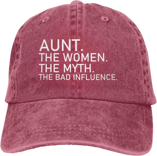 Vista 7 de YVNUM Unisex Baseball Hats Adjustable Aunt The Women The Myth The Bad Influence Washed Denim Classic Dad Hat