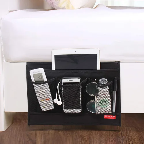 Vista 4 de Organizador de Almacenamiento para Mesita de Noche, Caddy para Mesita de Noche, Organizador de Almacenamiento de Armario de Mesa, Control Remoto