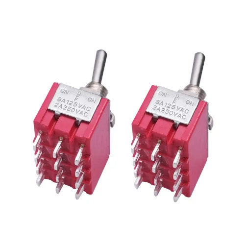 Vista 8 de Mxuteuk 8 piezas interruptor de palanca mini SPST interruptor en miniatura encendido/apagado 2 terminales 2 posiciones 6 A 125 V 3 A 250 V