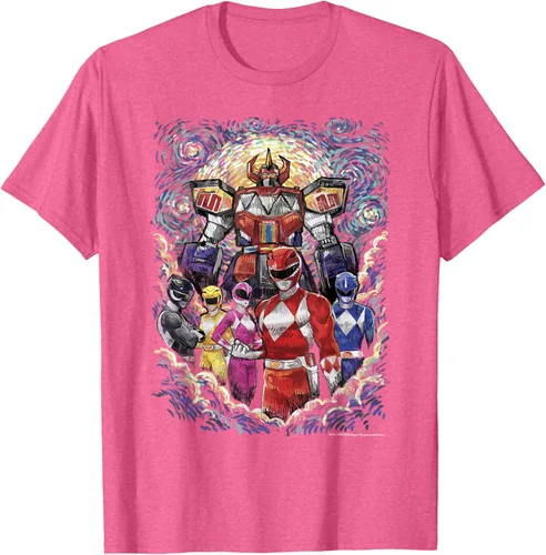 Vista 26 de Power Rangers Mighty Morphin' Megazord Starry Night Poster Camiseta