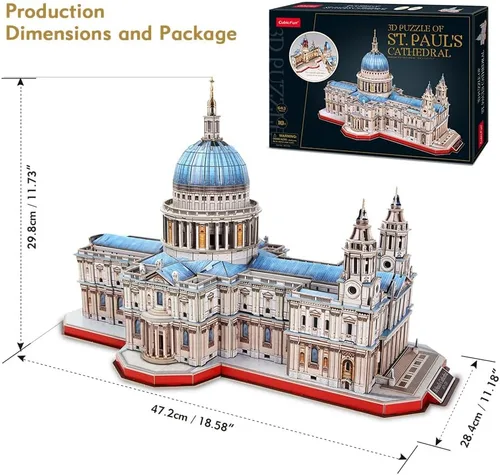 Vista 6 de CubicFun London St. Paul's Cathedral 3D Architecture Puzzle, 643 Pieces